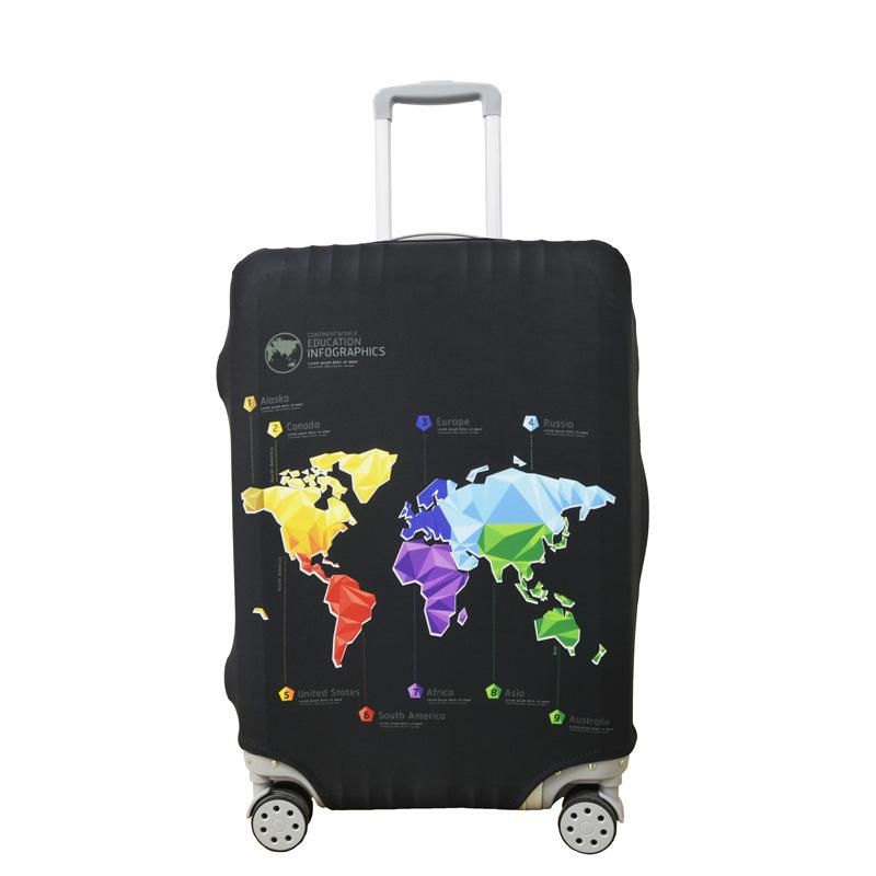Elastic suitcase cover trolley case dust cover bag protective cover map pattern 24/28 inch/30 inch one piece dropshipping Map M (22-24 inches)