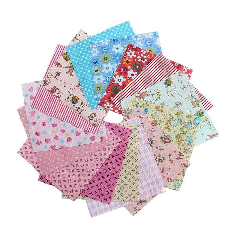 Thin Cotton Cloth Printed No Repeat Design Charm Packs Sewing Fabric Quilting Decoration 50 Pcs 10*10cm