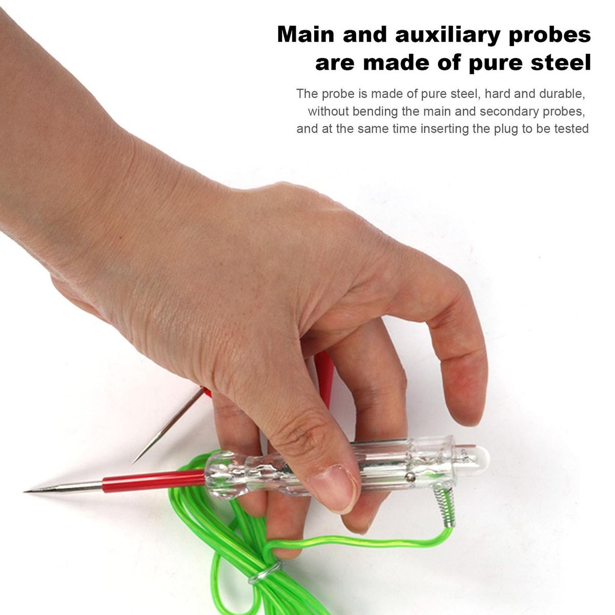 12v24v Automotive Circuit Tester Kit Test Leads Kit Test Light Dual Probes Alligator Clamps Two-Way Voltage Test for Maintenance