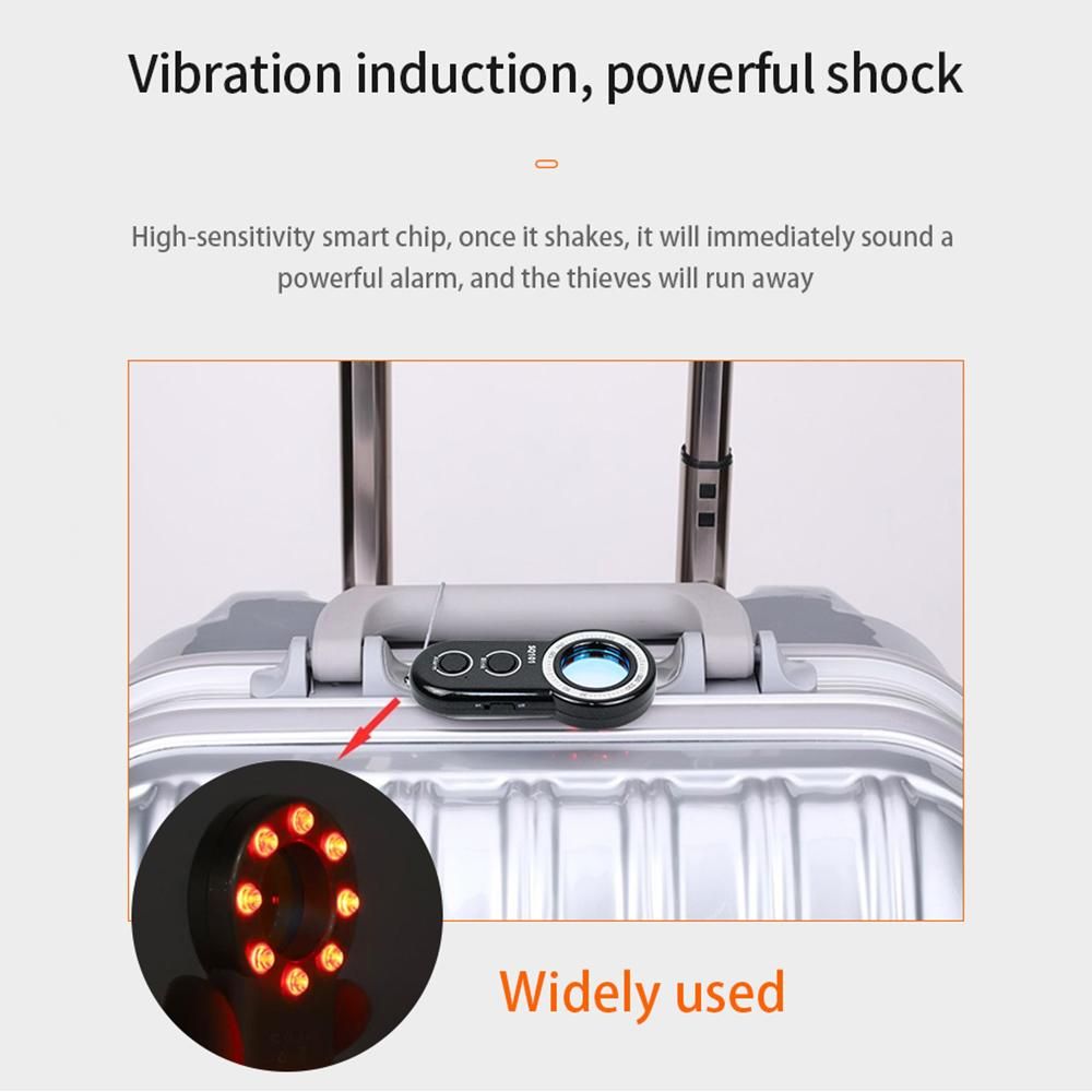 Mini Anti-Spy Detector USB Rechargeable Anti-Spy Camera Finder Vibration Alarm Camera Detector with 8 Infrared LEDs Vibration Alarm for Car Hotel Trip Travel Fitting Room