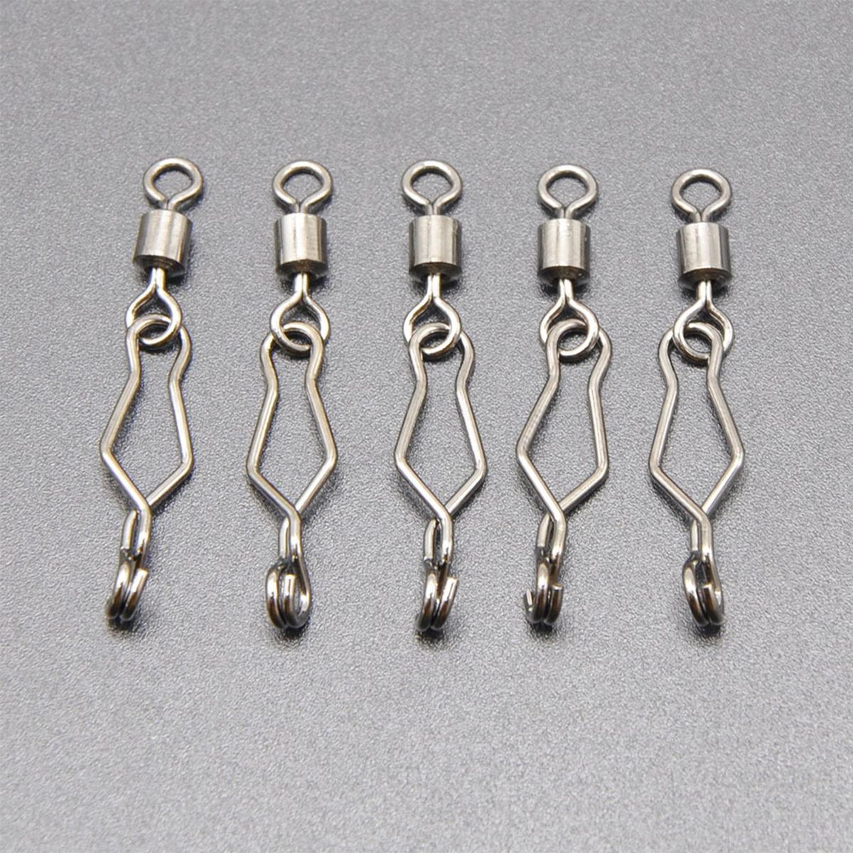 30Pcs Fishhook Connector 8-ring Fishhook Snap Swivel