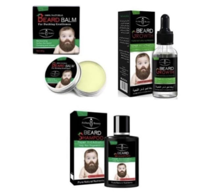 Beard Oil,Shampoo And Beard Balm For Hair Growth.