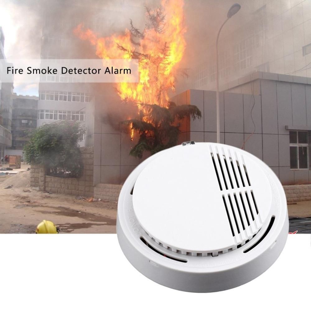 Independent Fire Alarm Sensor 85 dB Smoke Detector Smoke Fire Detector Tester Home Security System for Kitchen Restaurant Hotel Cafe