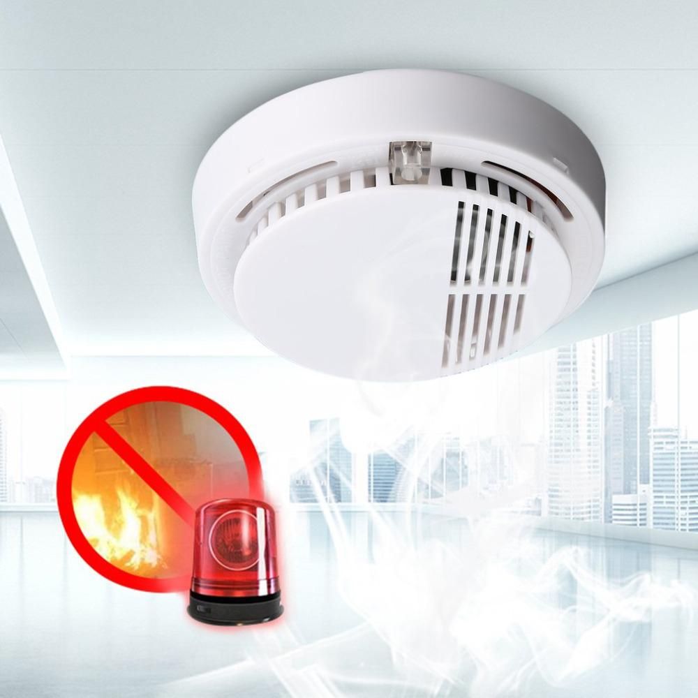 Independent Fire Alarm Sensor 85 dB Smoke Detector Smoke Fire Detector Tester Home Security System for Kitchen Restaurant Hotel Cafe