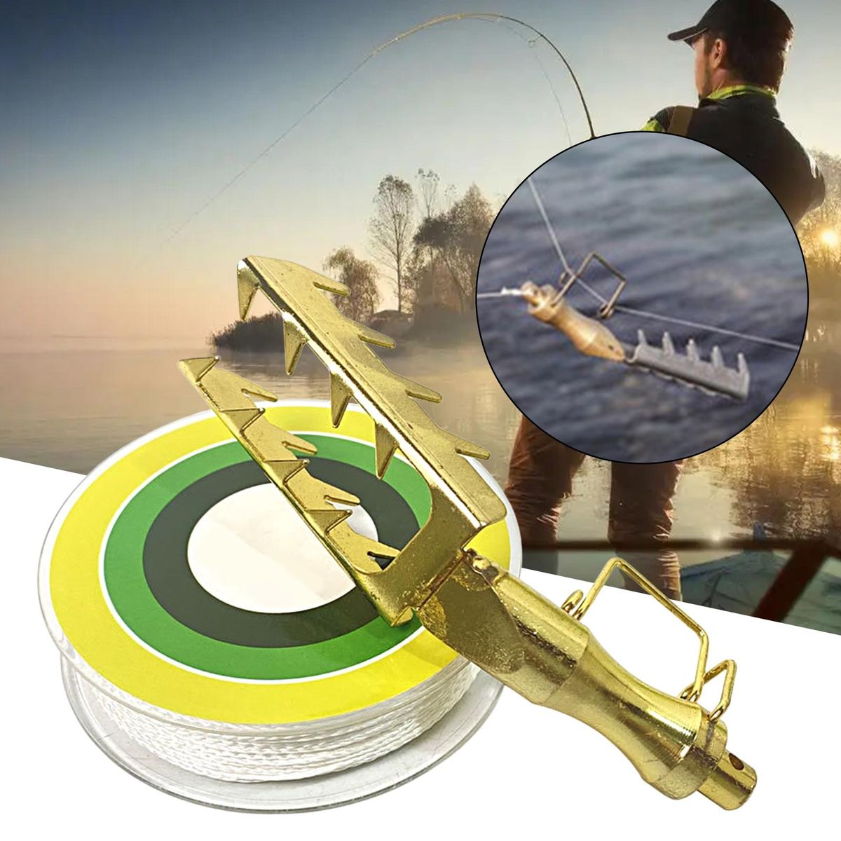 1 Set Bait Rescue Seeker Metal Bait Rescue Seeker Fishing Retriever Golden