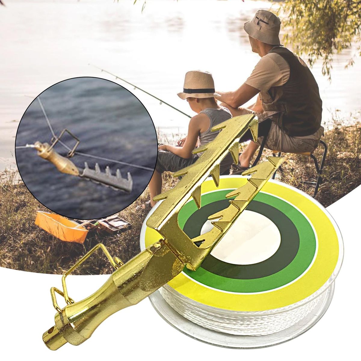 1 Set Bait Rescue Seeker Metal Bait Rescue Seeker Fishing Retriever Golden