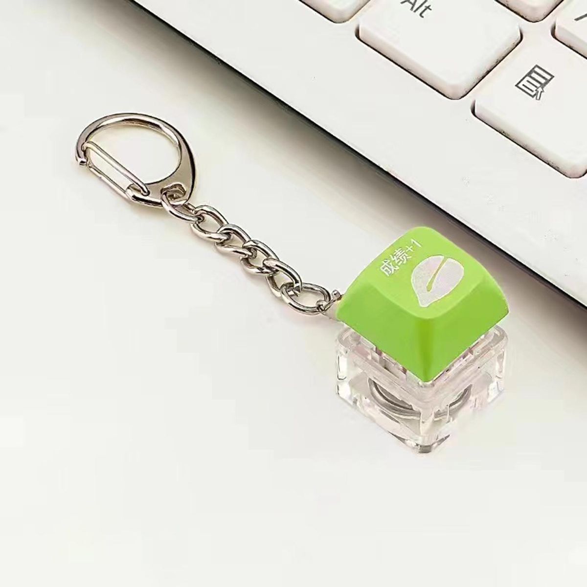 Mechanical Keyboard Lover Keychain Versatile Stress for Keyboard Green