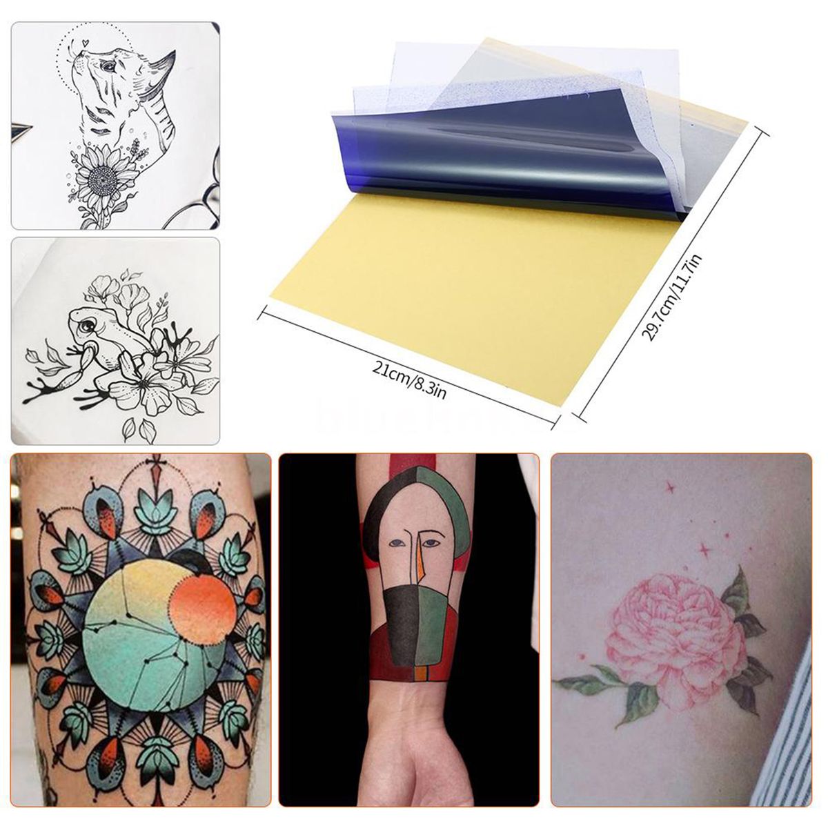25 Sheets Tattoo Transfer Paper Tattooing Thermal Paper
