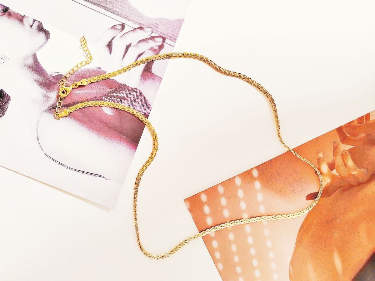 18K Real Gold Plated Solid Copper Necklace For Lady Chain Women's Necklace
