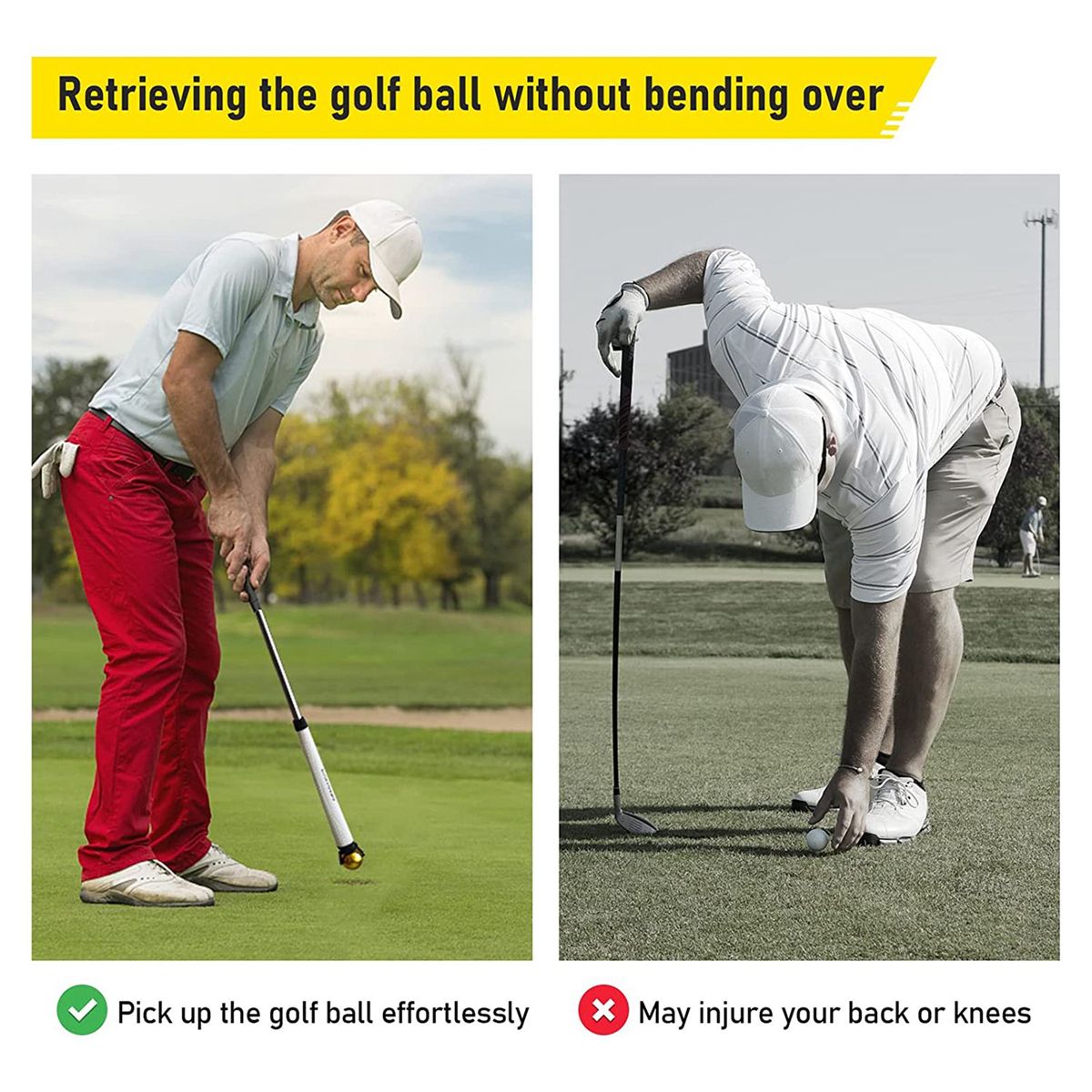 6Pcs Golf Ball Retriever, for Putter,Golf Ball Pick Up