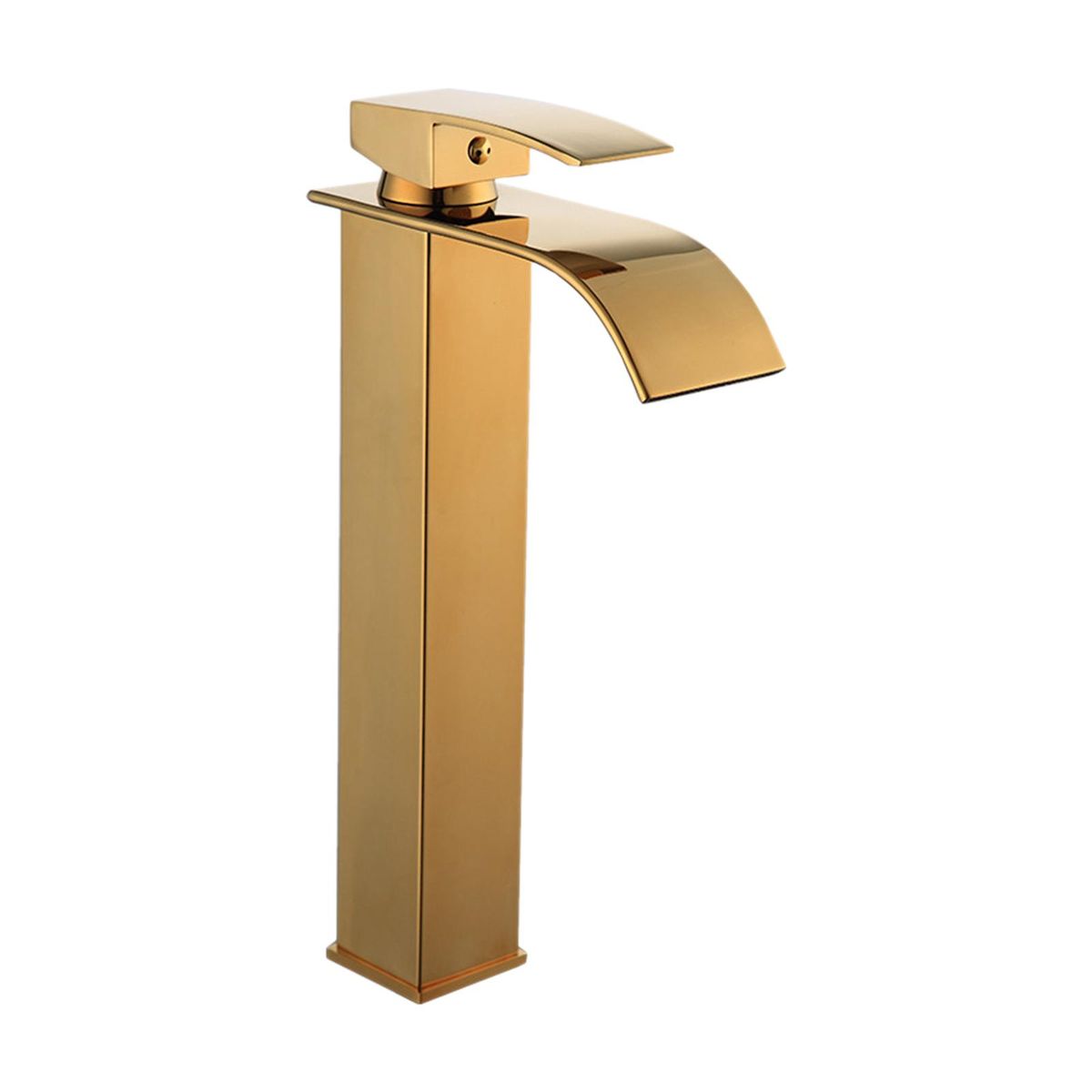 Waterfall Faucet Bathroom Sink Faucet Brass Basin Water Tap High Single Lever Mixer Tap Hot & Cold Mix Washbasin Tap With 2 Hose