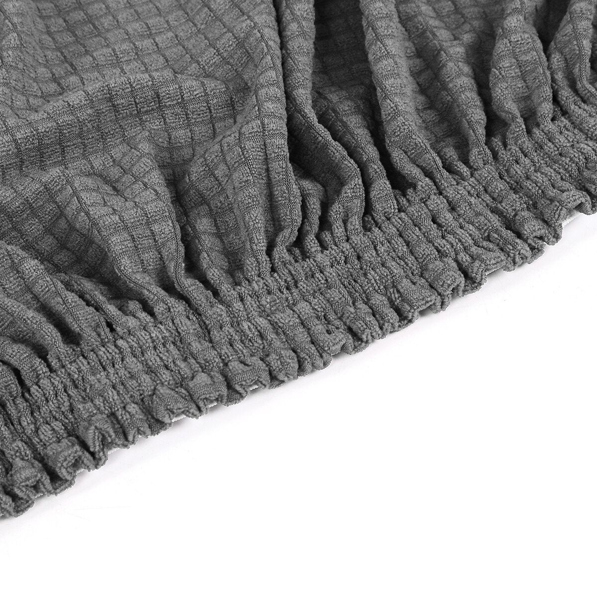 Sofa Slipcover 3 Seater 130-200cm Solid Polyester Couch Cover Waterproof Living Room Stretch Elastic Washable Home Light Gray