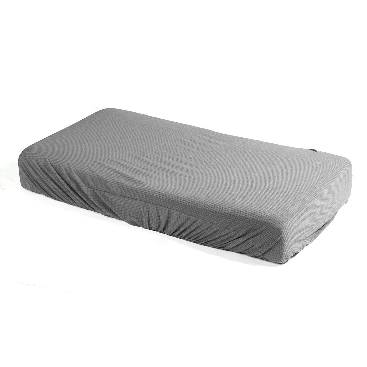 Sofa Slipcover 3 Seater 130-200cm Solid Polyester Couch Cover Waterproof Living Room Stretch Elastic Washable Home Light Gray