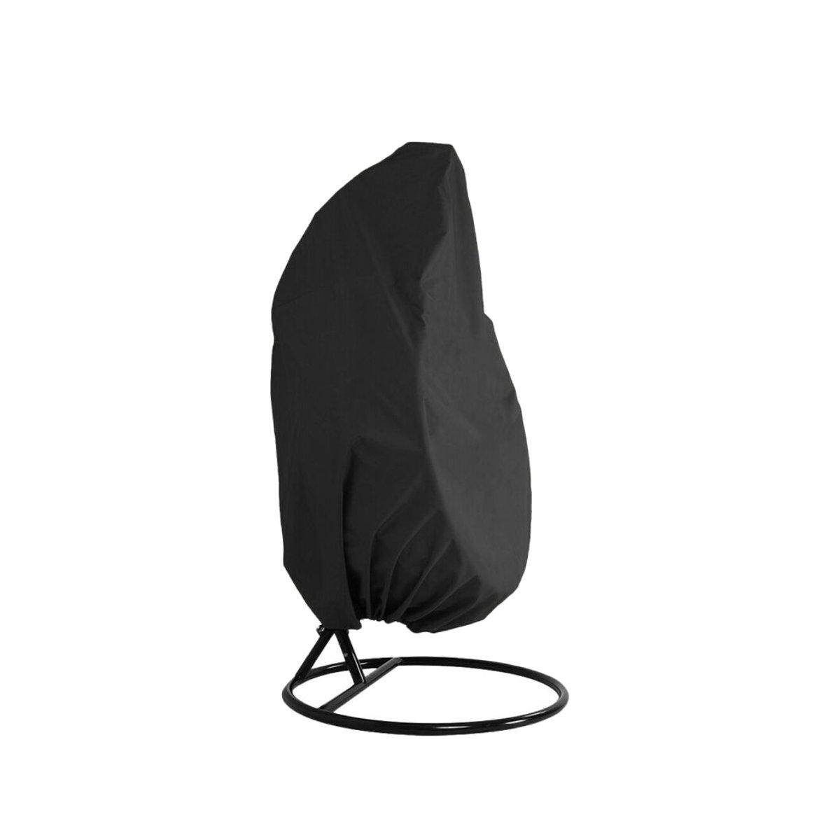 Rattan Swing Patio Garden Weave Hanging Egg Chair Seat Cover Anti-UV Waterproof Black (black)