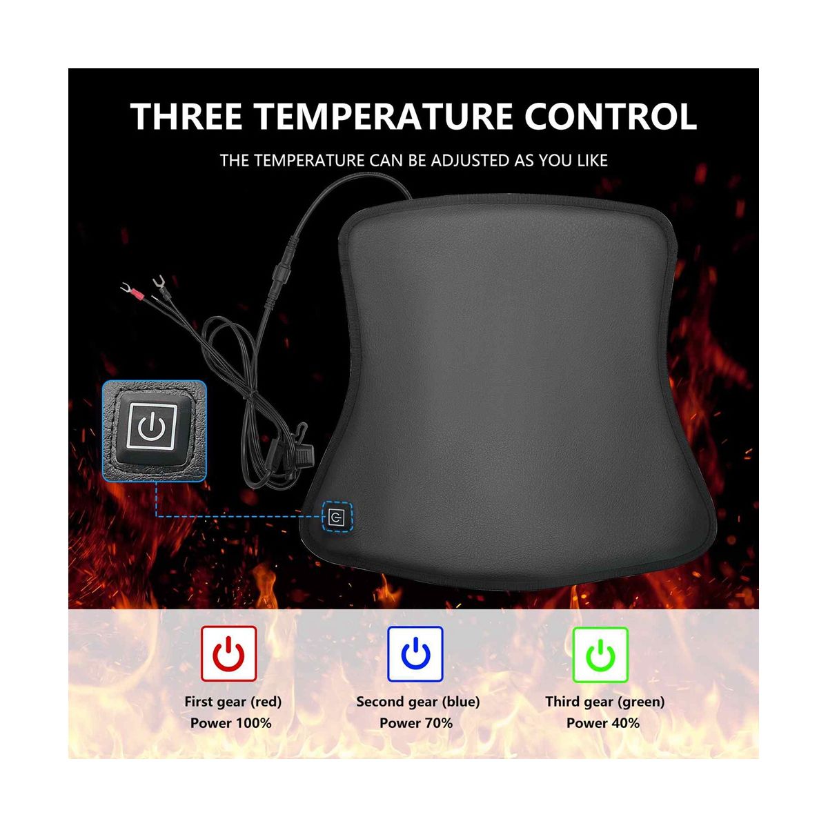 Motorcycle Heated Seat Cushion Electric Heated Seat Pad