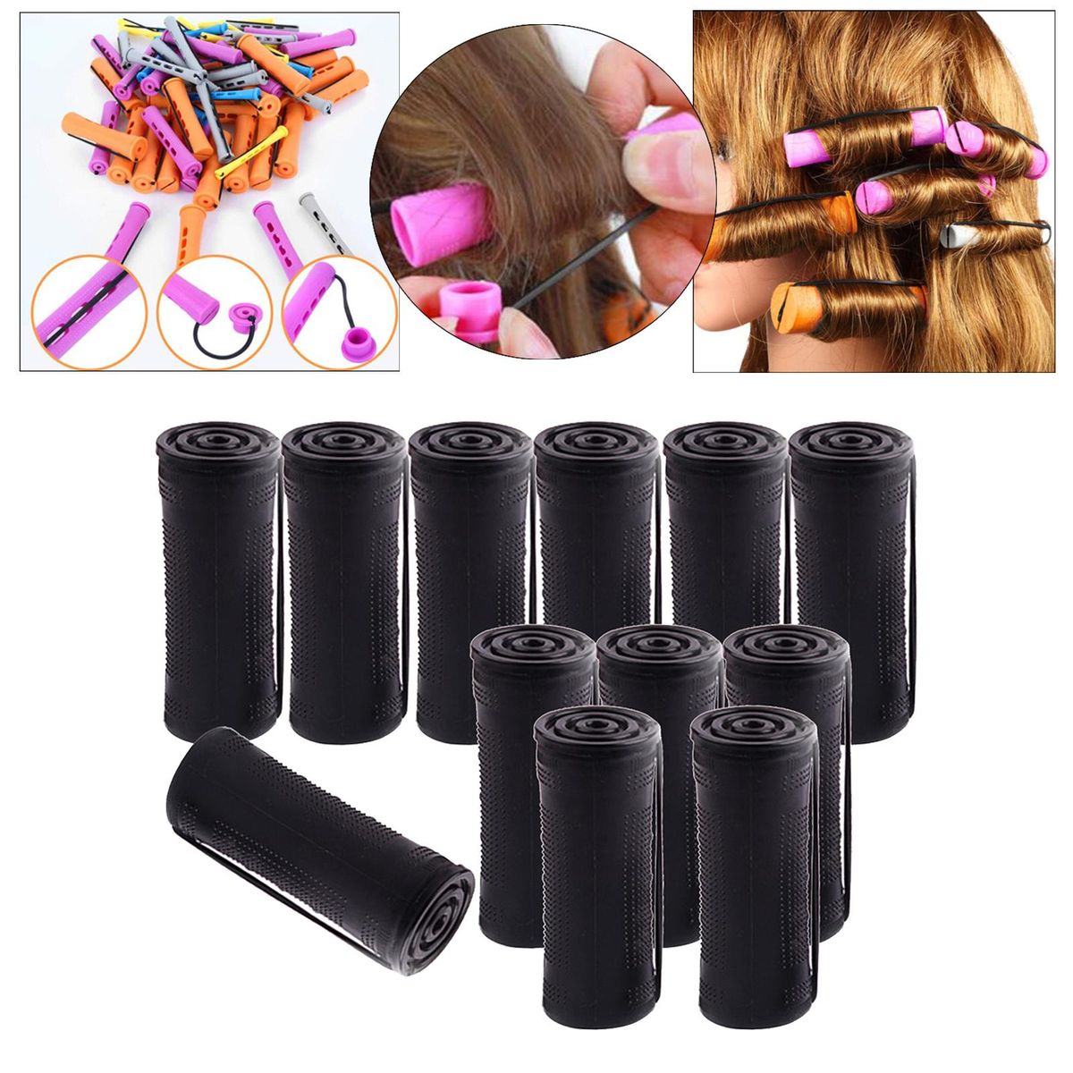 24Pieces Cold Wave Perm Rods Long Short Hair  Heatless