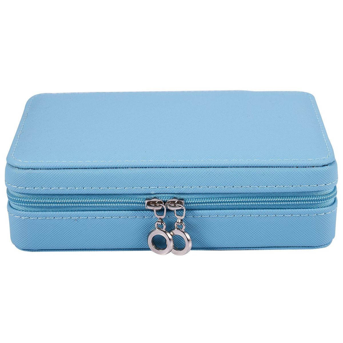 Zipper Earring Ring Storage Box Portable Simple Jewelry Disp