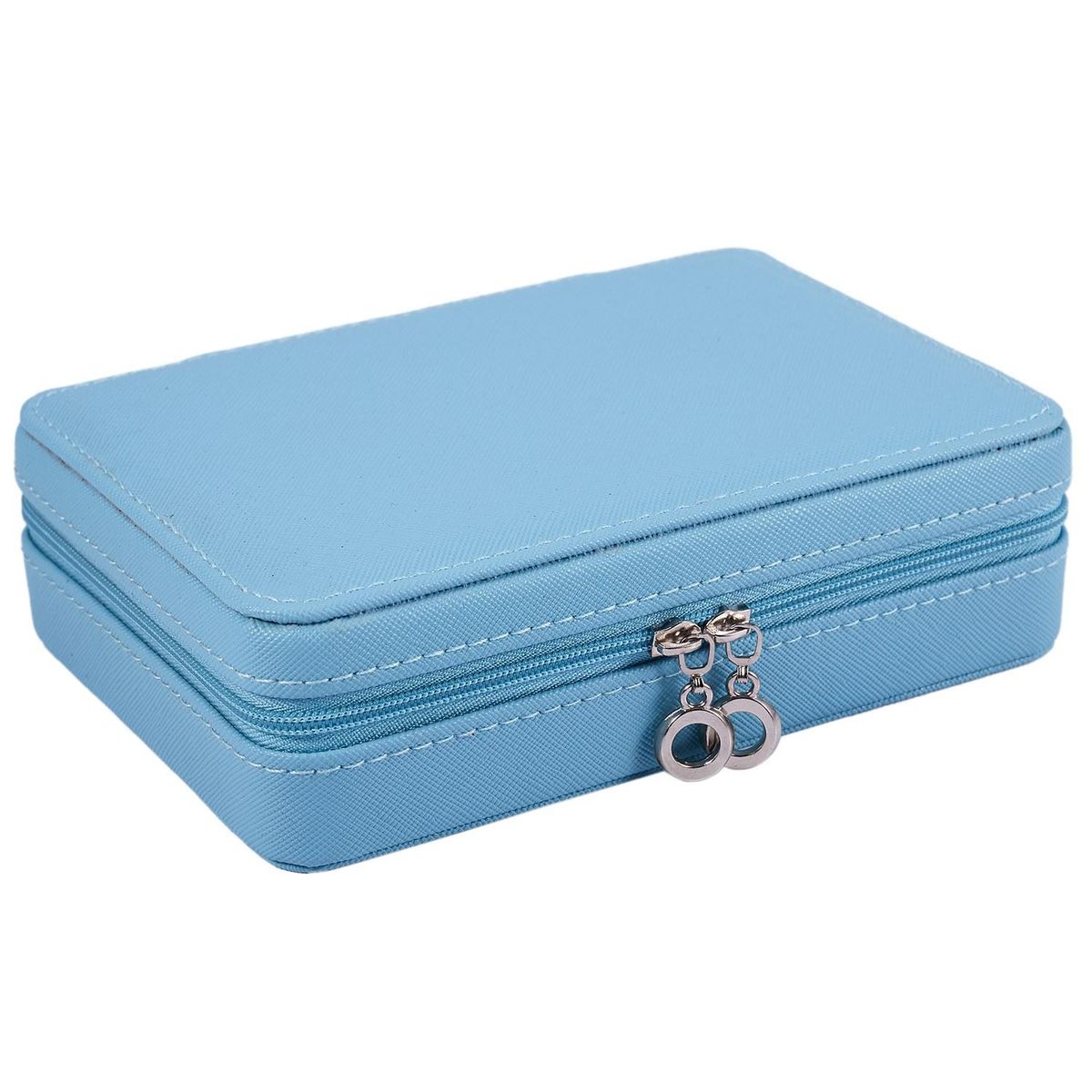Zipper Earring Ring Storage Box Portable Simple Jewelry Disp