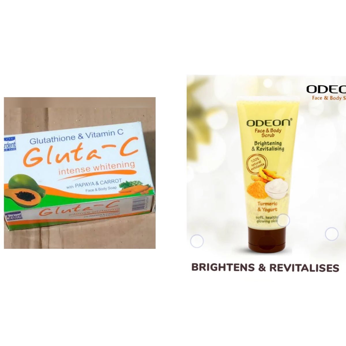 Glutathion & Vitamin C Soap + Odeon Turmeric & Yogurt Scrub