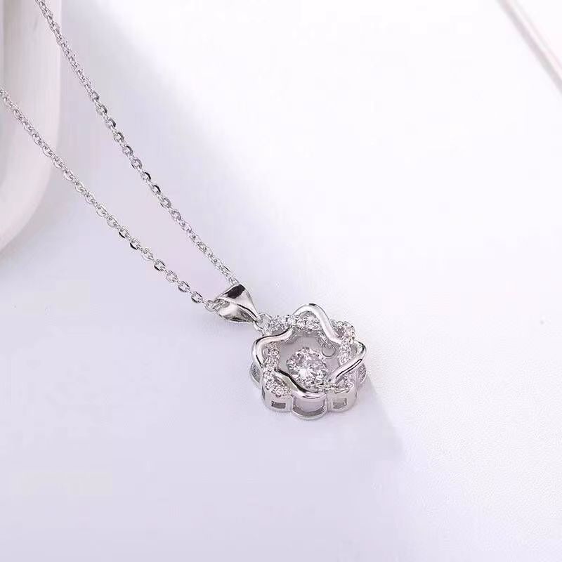 3ct Moissanite Necklace Pendant For Women Certified Pure Silver 925 Jewelry