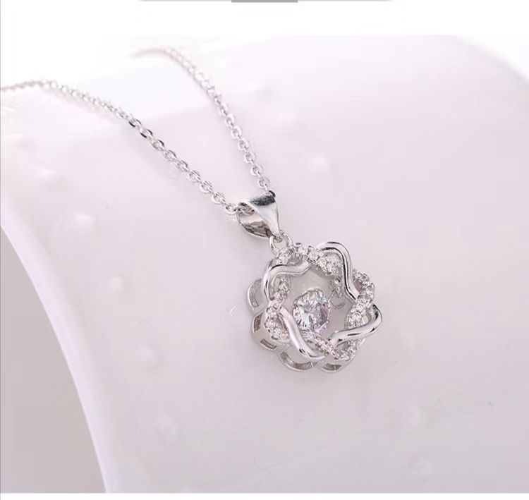3ct Moissanite Necklace Pendant For Women Certified Pure Silver 925 Jewelry