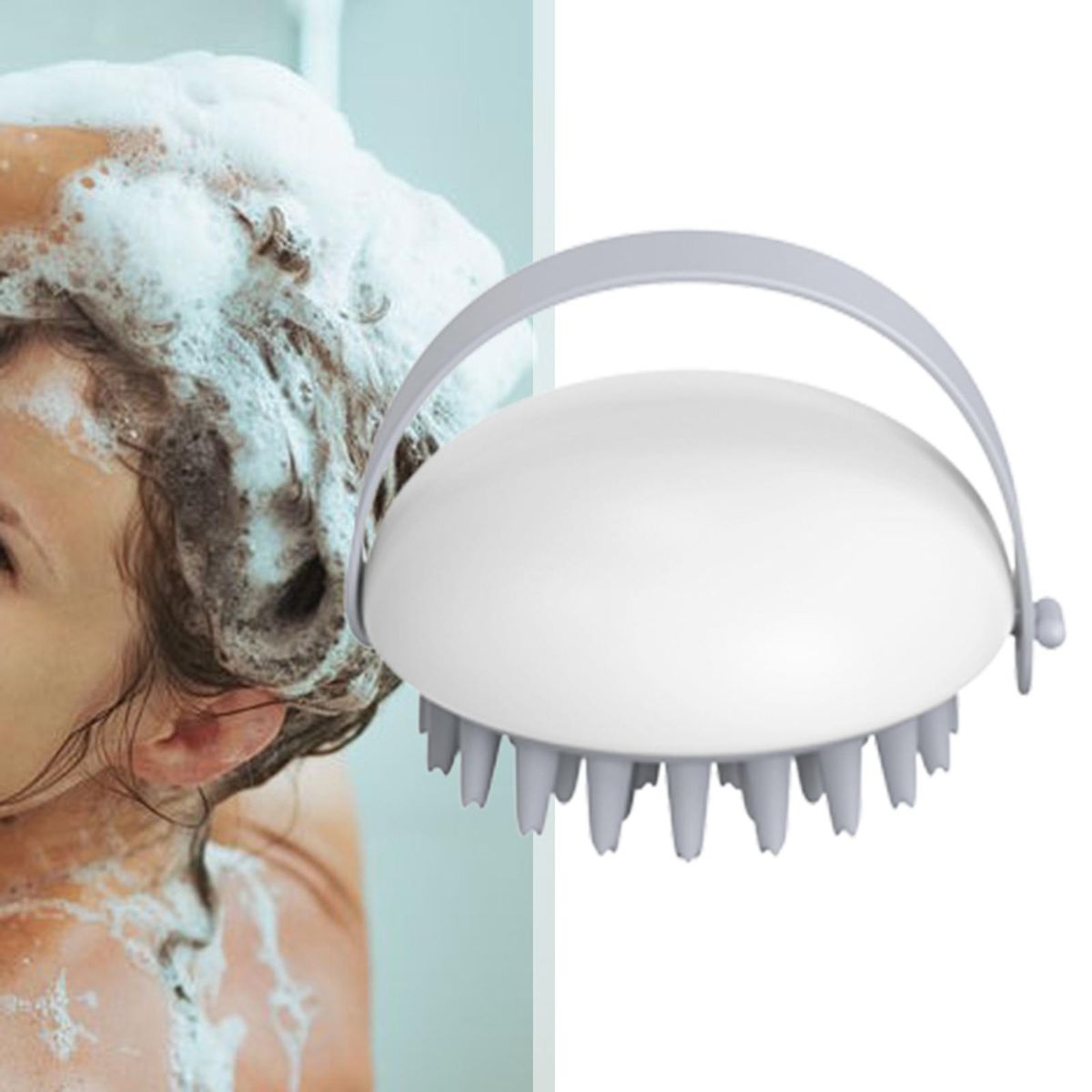 Handheld Shampoo Brush Hair Cleaning Brush With Soft White