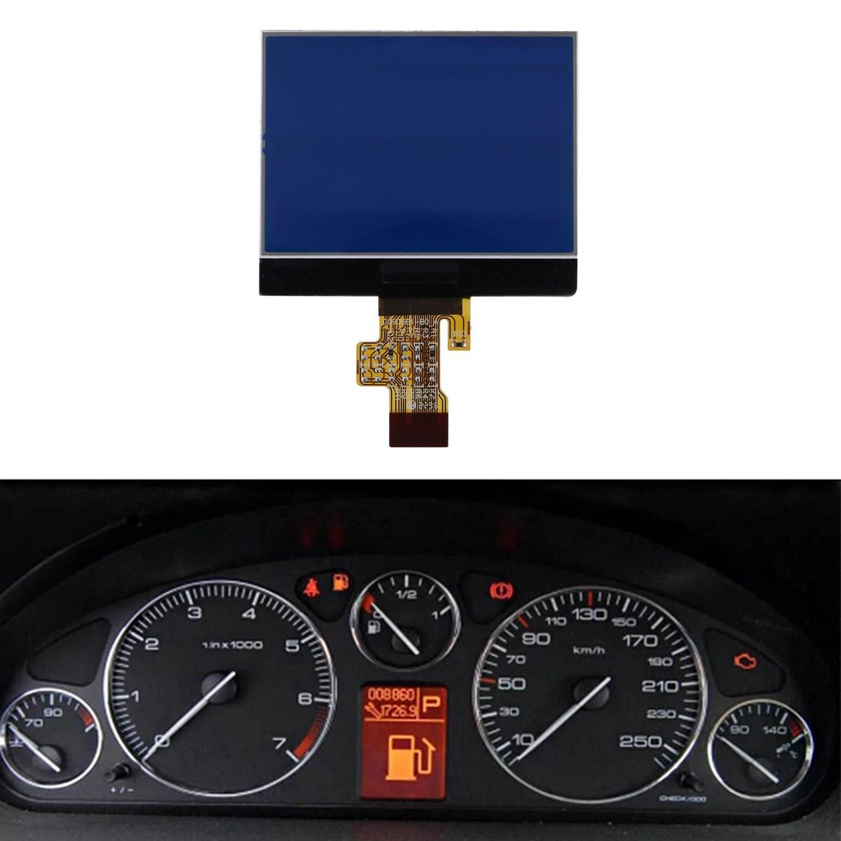 Car Dashboard VDO Instrument Cluster Repair LCD Display for Peugeot 407 407Sw 2004-2006 Dashboard Screen Pixel Repair