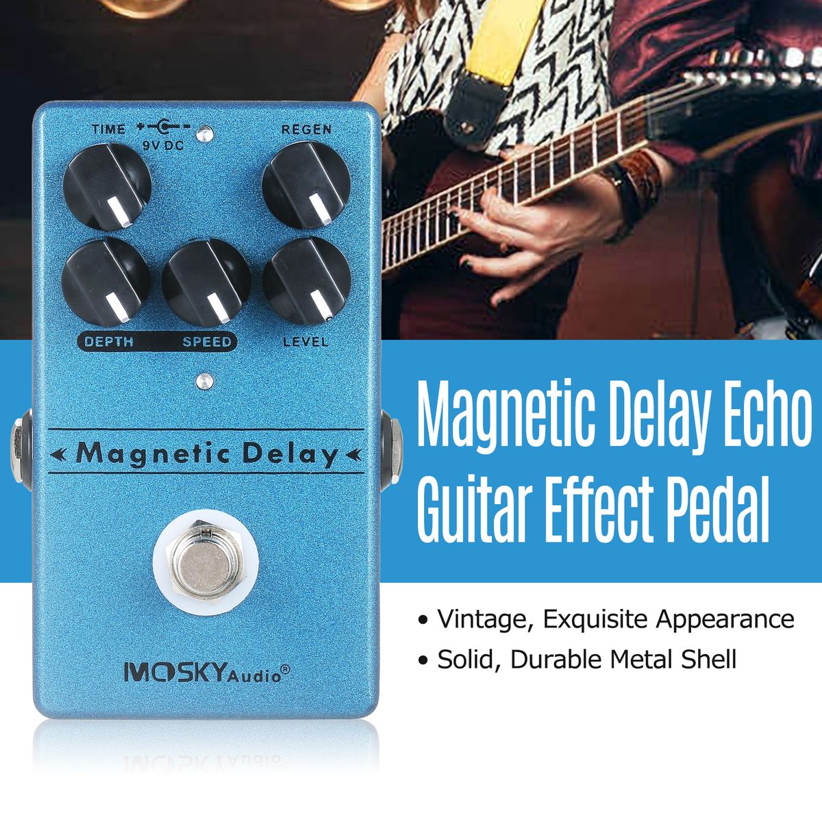 MOSKYaudio Delay Echo Effect Pedal Guitar Effects Delay