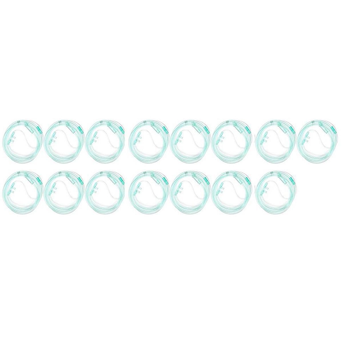 Multi-style 15Pcs Oxygen Cannulas 2 Meters Nasal Cannula Soft Nasal Oxygen Tubing O2 Cannula for Adults