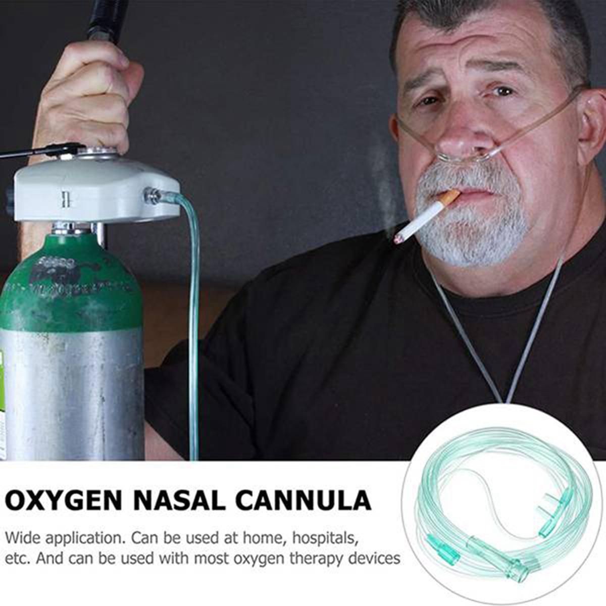 Multi-style 15Pcs Oxygen Cannulas 2 Meters Nasal Cannula Soft Nasal Oxygen Tubing O2 Cannula for Adults