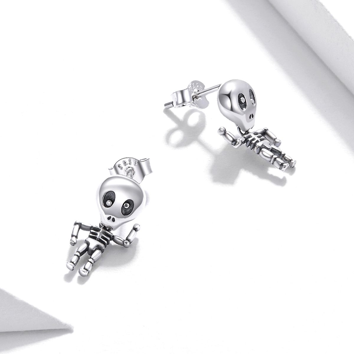 Cool Skeleton Man Ear Studs Women Earrings