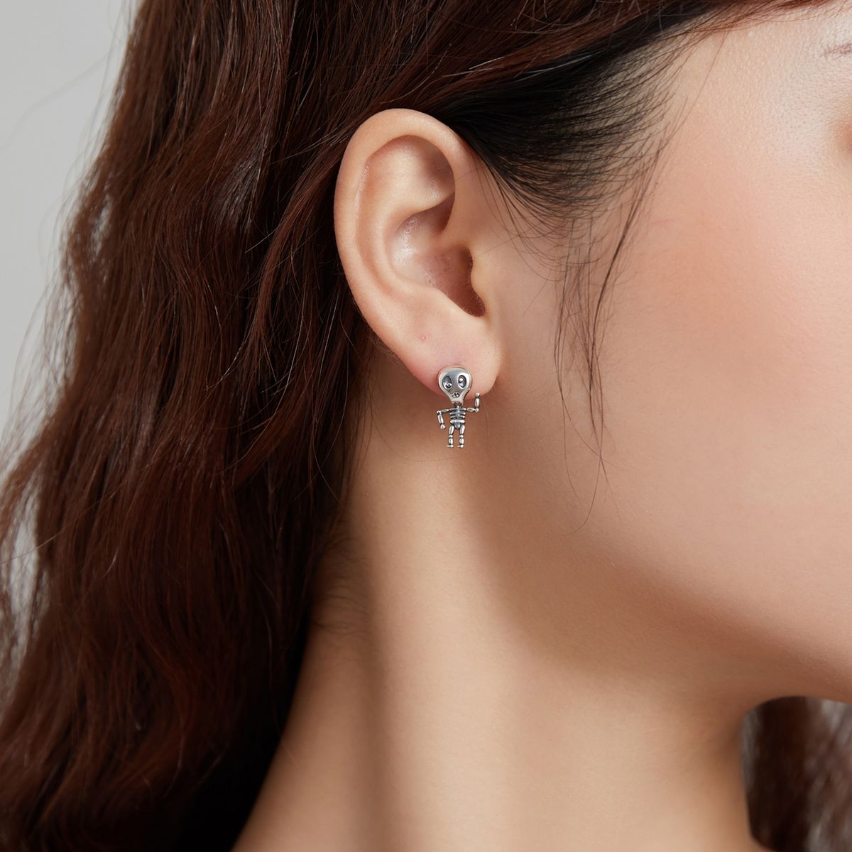 Cool Skeleton Man Ear Studs Women Earrings