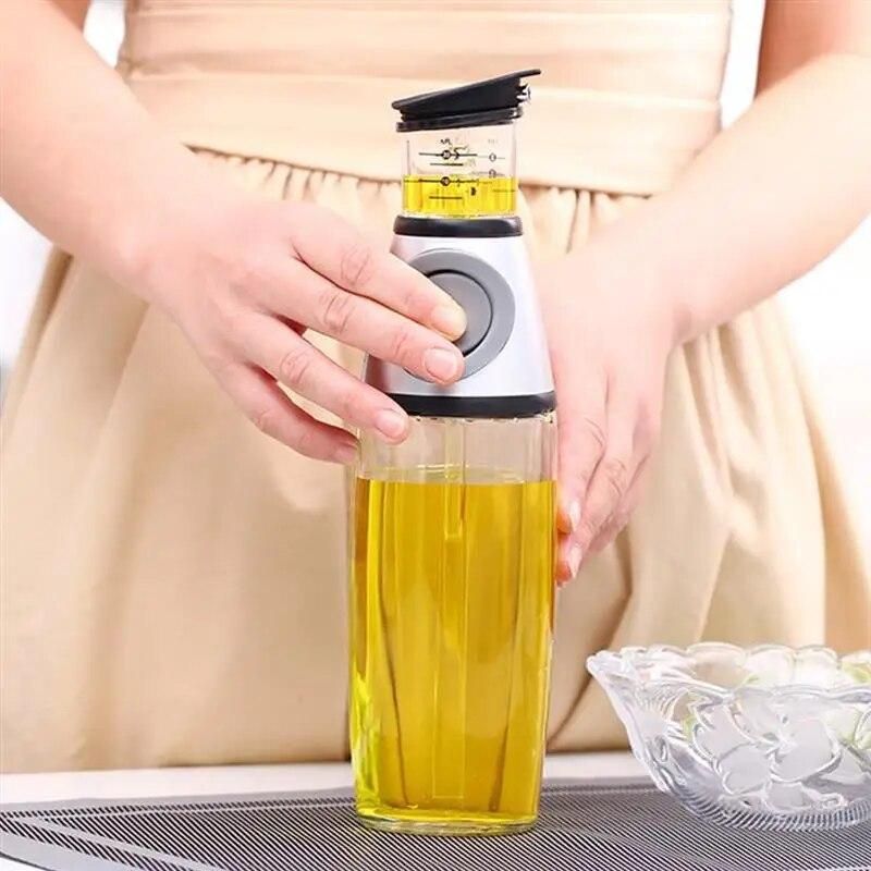 No-Drip Spout Glass Gravy Boat 500ml Kitchen Olive Oil Vinegar Dispenser Pourer Bottle Cooking Tools Tableware Leakproof