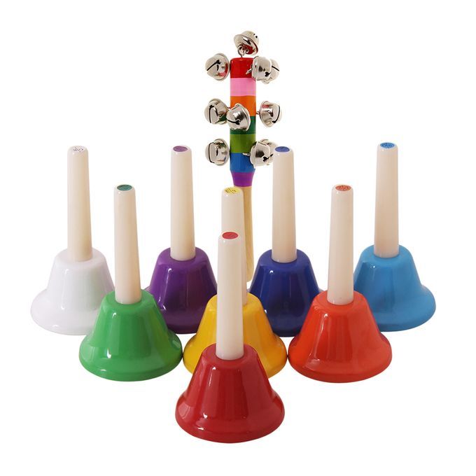 2Set Hand Bells Jingles For Kids Christmas Birthday Gift Educational