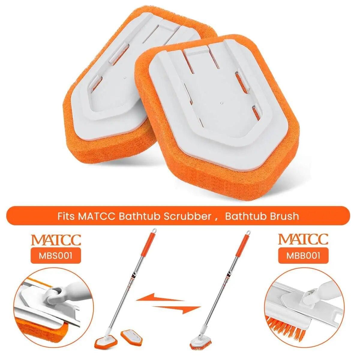 2 Pack Shower Tub and Tile Scrubber Refill Replacement Head Scrubber Brush Cleaner for Cleaning Shower Bathroom Bathtub