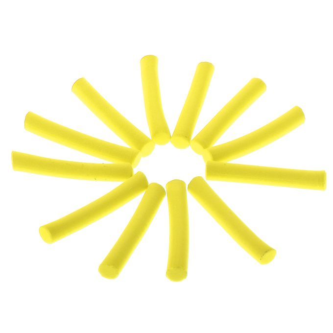 12x  Foam Stick 50mm Cylinder Float DIY Materials Zig Yellow
