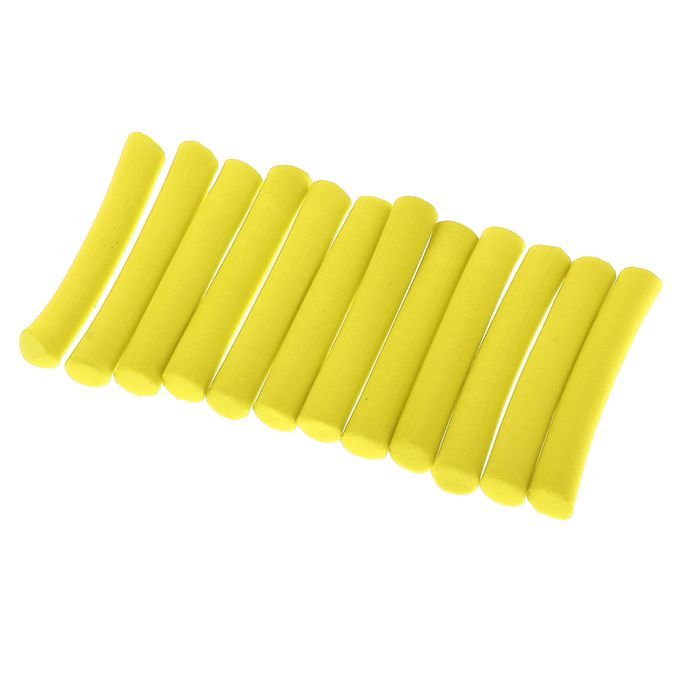 12x  Foam Stick 50mm Cylinder Float DIY Materials Zig Yellow
