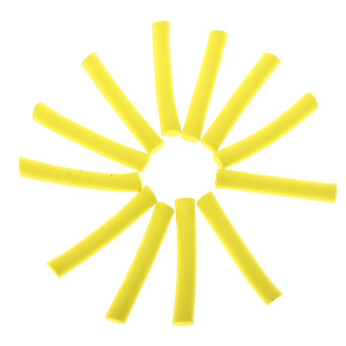 12x  Foam Stick 50mm Cylinder Float DIY Materials Zig Yellow