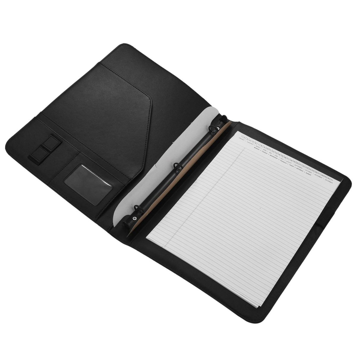 A4 Leather 3 Ring Portfolio Binder Business Binder