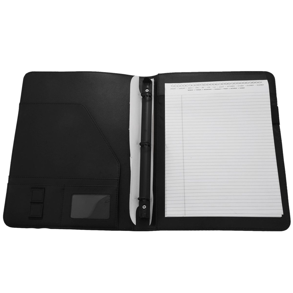 A4 Leather 3 Ring Portfolio Binder Business Binder