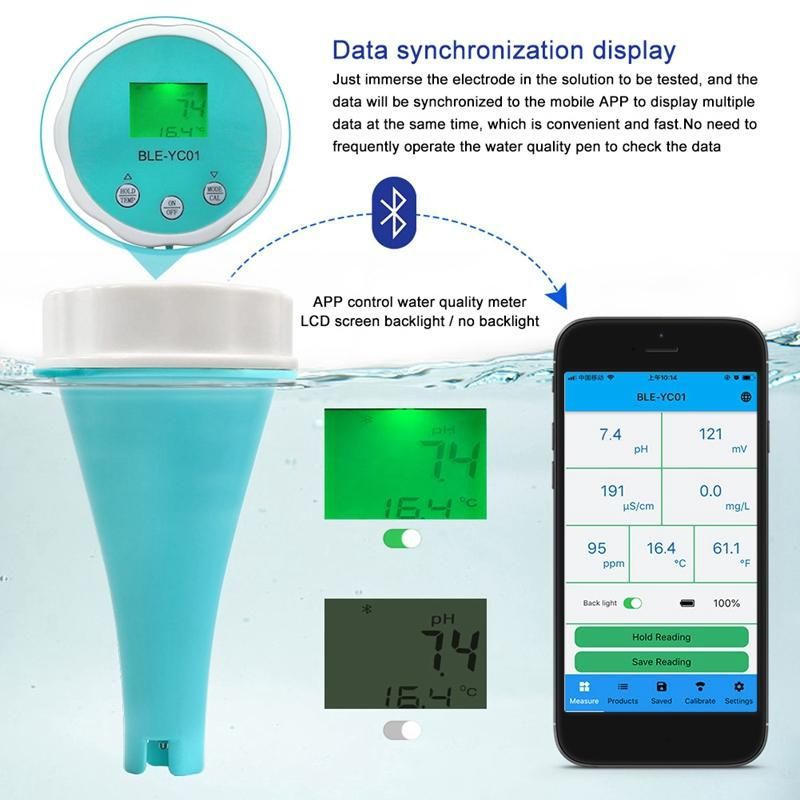 Smart PH Chlorine Meter Swimming Pool Water Quality