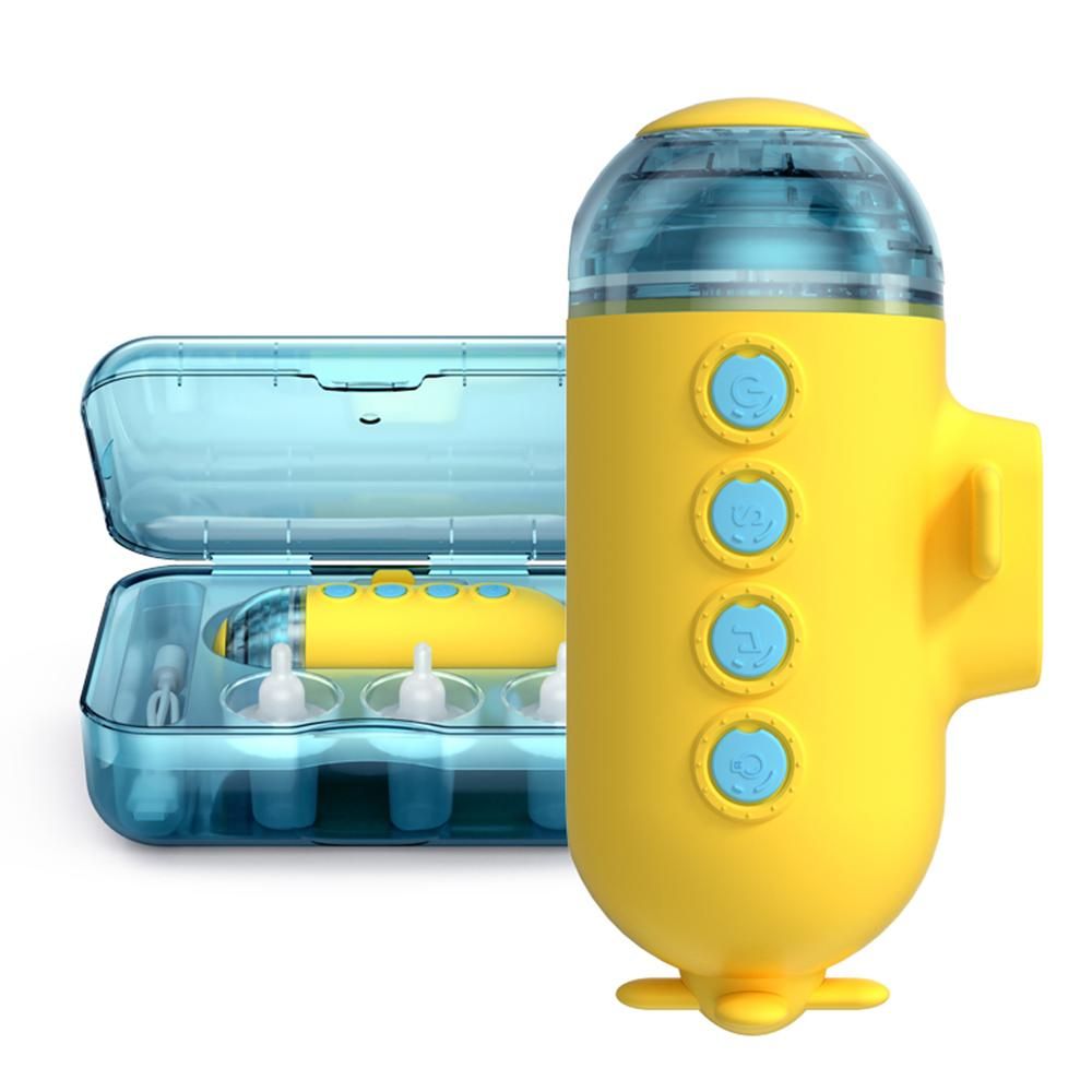 Cute Electric Baby Nasal Aspirator Automatic Nose Sucker for Infants Baby Nose Cleaner 3 Suction Levels Low Noise Anti-backflow IPX6 Waterproof Built-in Battery LED Light Soothing Music with Storage Case 3pcs Silicone Suction