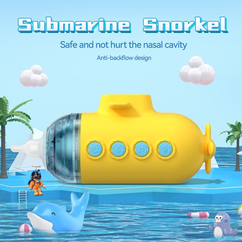 Cute Electric Baby Nasal Aspirator Automatic Nose Sucker for Infants Baby Nose Cleaner 3 Suction Levels Low Noise Anti-backflow IPX6 Waterproof Built-in Battery LED Light Soothing Music with Storage Case 3pcs Silicone Suction
