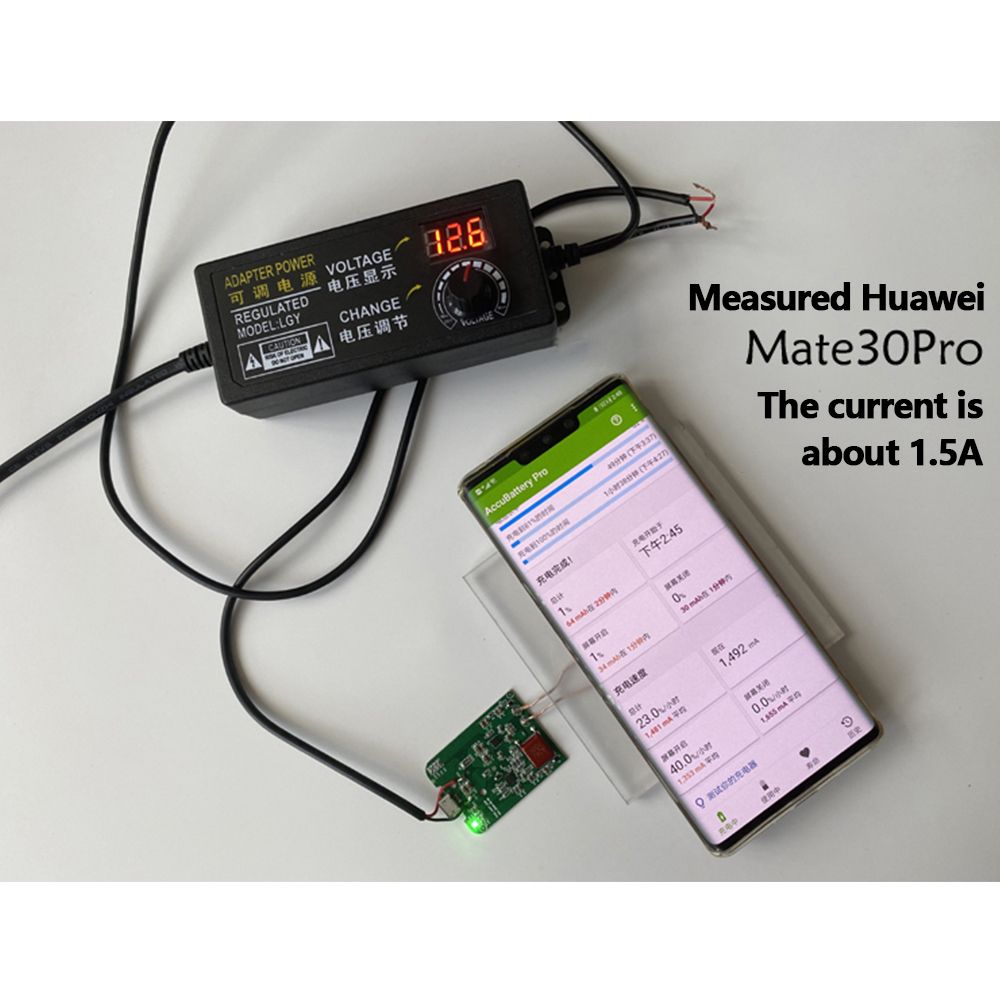 10W 15W 5V 12V Fast Charging Wireless Charger Transmitter Receiver Module Type-c USB + Coil Qi Charging FOR CAR PHONE Battery-15W Transmitter
