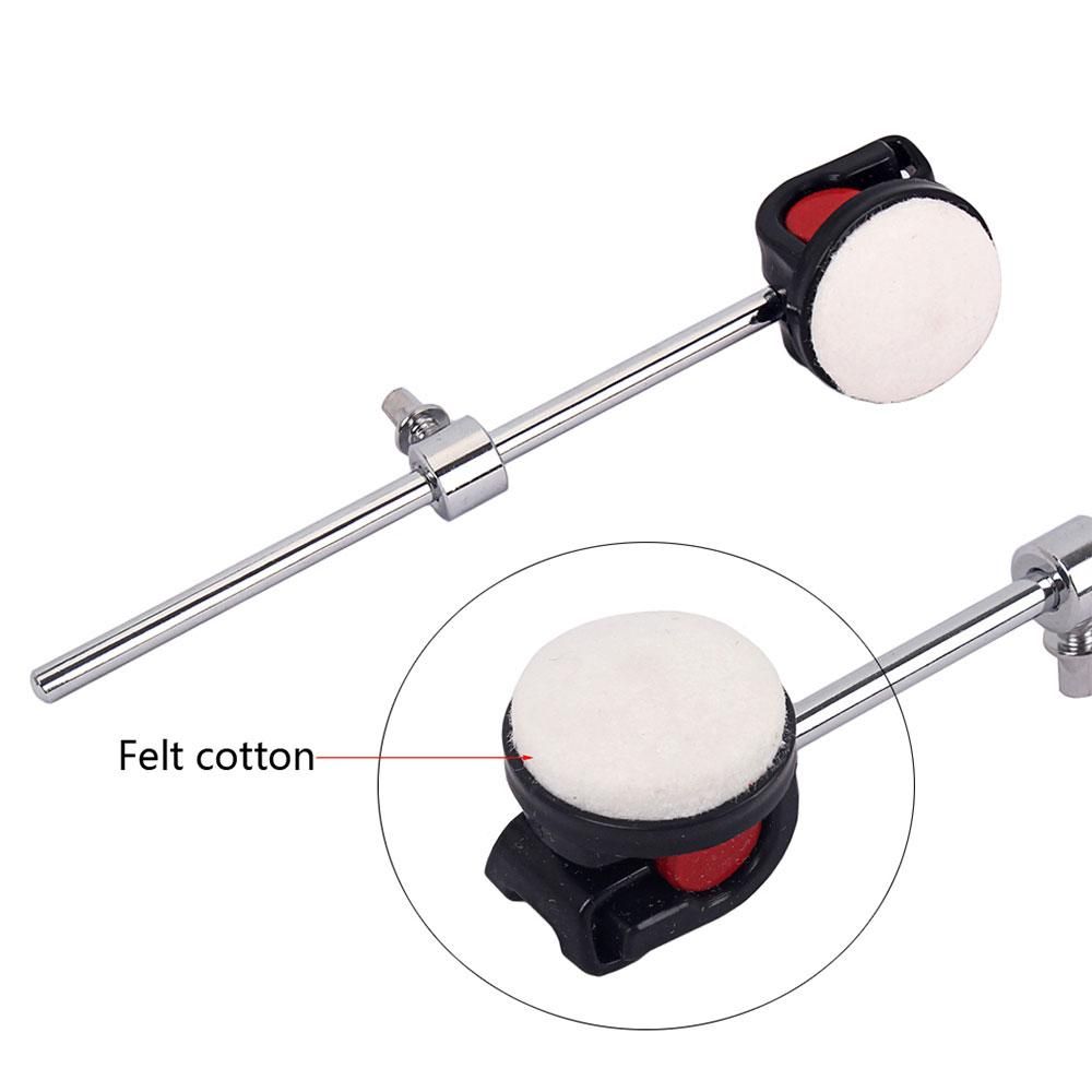 Percussion Hammer Drum Stick Bass Drum Beater Hammer Silicone Head with Felt Cotton for Drum Set Parts Accessories