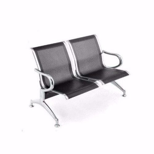Office Reception Chair - 2-seater - Black