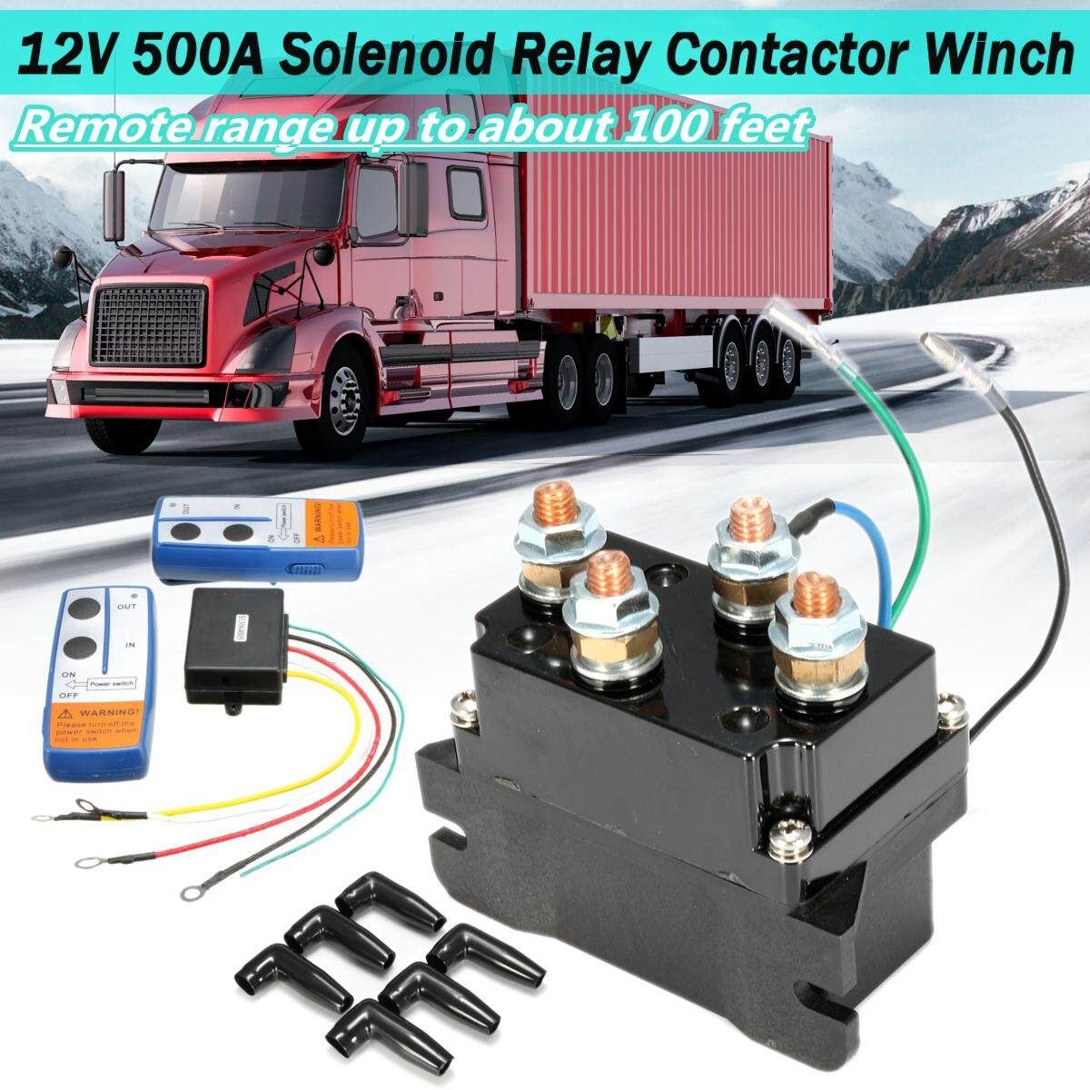 12V Solenoid Relay Contactor Winch Rocker Wireless Electric Remote Control