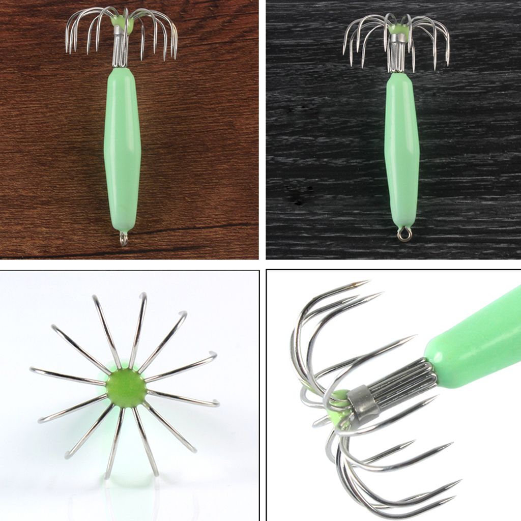 2pcs Shrimp Prawn   Squid Jigs Hooks Freshwater Saltwater