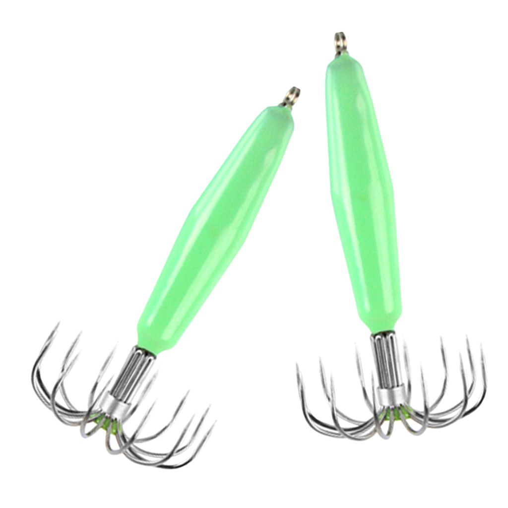 2pcs Shrimp Prawn   Squid Jigs Hooks Freshwater Saltwater