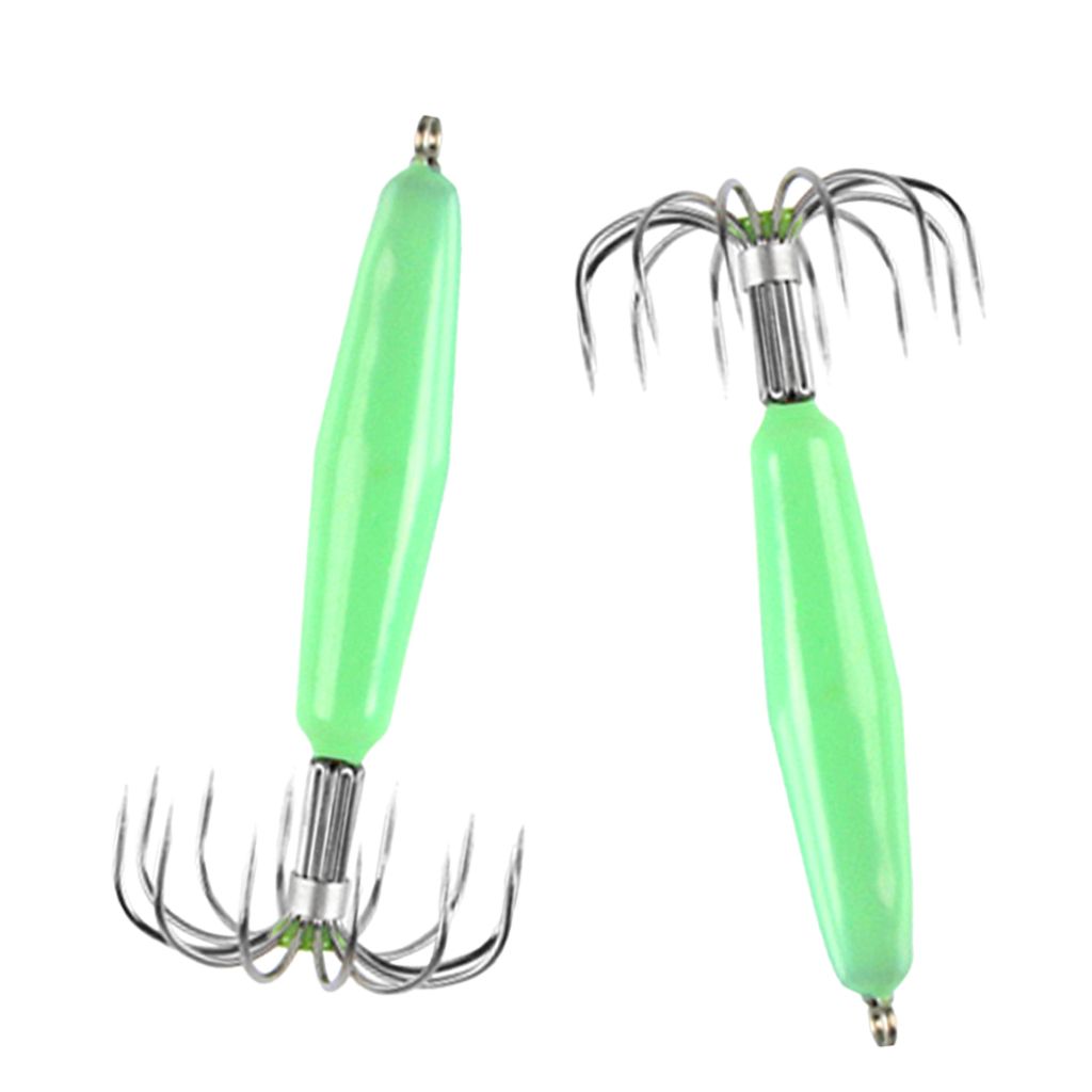 2pcs Shrimp Prawn   Squid Jigs Hooks Freshwater Saltwater